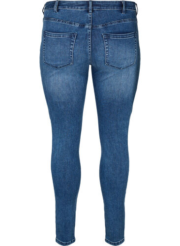 Zizzi Bardzo waskie jeansy Sanna z cwiekami, Blue Denim, Packshot image number 1