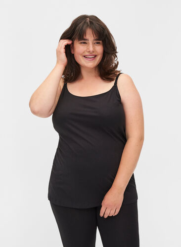 Zizzi Maternity top with breastfeeding function, Black, Model image number 0