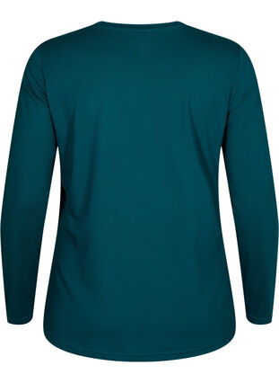 Zizzi Koszulka treningowa z dlugim rekawem, Deep Teal, Packshot image number 1