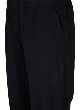 Zizzi Cropped trousers in cotton, Black, Packshot image number 2