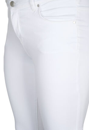 Zizzi Jeansy Emily o dopasowanym kroju z normalnym stanem, White, Packshot image number 2