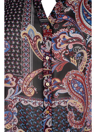 Zizzi Koszula z nadrukiem w serek, Black/Brown Paisley, Packshot image number 2