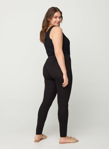 Zizzi Dlugie legginsy Basic, Black, Model image number 1