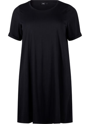 Zizzi Bawelniana sukienka T-shirtowa, Black, Packshot image number 0