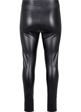 Zizzi Powlekane legginsy z czesanym wnetrzem, Black, Packshot image number 1