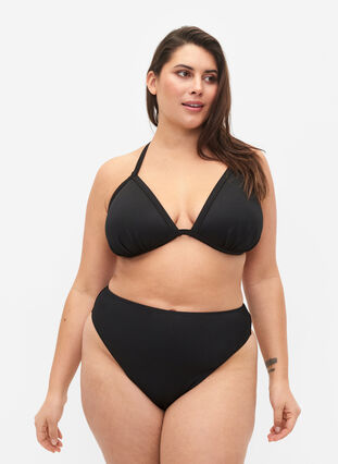 Zizzi Stringi od bikini z regularnym stanem, Black, Model image number 0