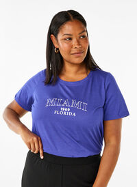 FLASH – koszulka z motywem, Royal Blue Miami, Model