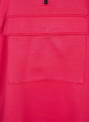 Zizzi Long sweatshirt with pocket and zipper, Jazzy, Packshot image number 3