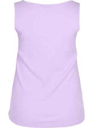 Zizzi Top with a round neck in ribbed fabric, Lavendula, Packshot image number 1