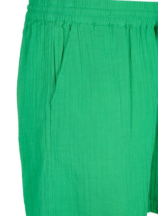 Zizzi Szorty z bawelnianego muslinu z kieszeniami, Jolly Green, Packshot image number 2