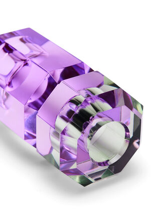 Zizzi Crystal candle holder, Olive/Violet, Packshot image number 2