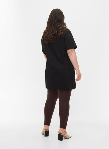 Zizzi Legginsy z wiskozy w stylu basic, Coffee Bean, Model image number 1