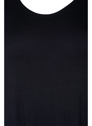 Zizzi Short-sleeved nightie in viscose, Black, Packshot image number 2