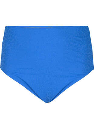 Zizzi Figi bikini z wysokim stanem i cetkowana struktura, Palace Blue, Packshot image number 0