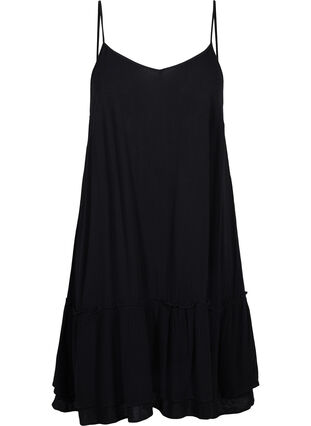 Zizzi Sleeveless viscose beach dress, Black, Packshot image number 0