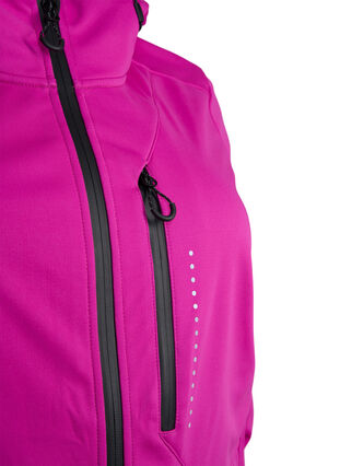 Zizzi Sportowa kurtka softshell, Rose Violet, Packshot image number 2