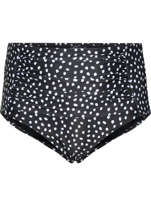 Dól bikini z bardzo wysokim stanem i nadrukiem, Black White Dot, Packshot image number 0