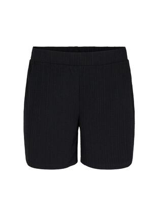 Zizzi Loose shorts with structure, Black, Packshot image number 0