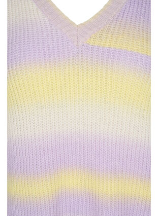 Zizzi Knitted jumper with v-neckline, Lavender Comb., Packshot image number 2