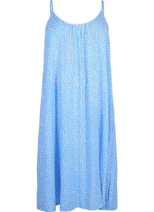 Zizzi Wiskozowa sukienka na ramiaczkach z nadrukiem, Marina Flower AOP, Packshot image number 0
