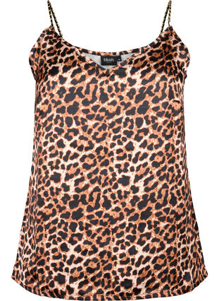 Zizzi Top w panterke z lancuszkiem, Leopard AOP, Packshot image number 0