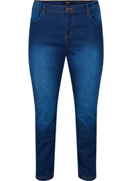 Jeansy Emily o dopasowanym kroju z normalnym stanem, Blue Denim, Packshot