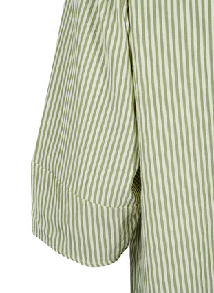 Pasiasta sukienka z rekawem 3/4, Green Stripe, Packshot image number 3