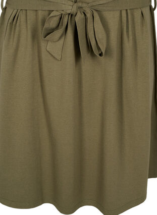 Zizzi Short sleeve dress with waist belt, Dusty Olive, Packshot image number 3