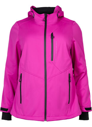 Zizzi Sportowa kurtka softshell, Rose Violet, Packshot image number 0