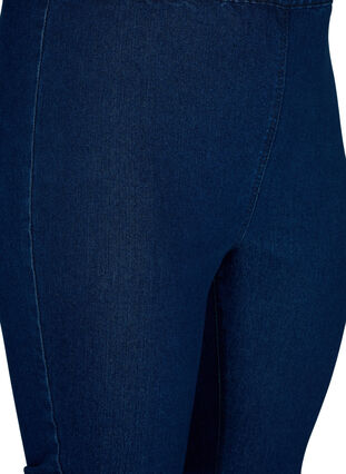 Zizzi FLASH – jeansowe spodnie capri z wysokim stanem o waskim kroju, Blue denim, Packshot image number 2