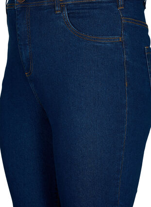 Zizzi FLASH – jeansy o wysokiej talii z rozcieciem na buty, Blue denim, Packshot image number 2