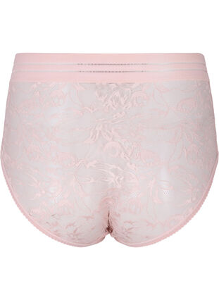 Zizzi High waisted lace panties, Pale Mauve, Packshot image number 1