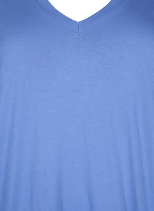 Zizzi Jednokolorowa koszulka typu oversize z dekoltem w szpic, Marina, Packshot image number 2