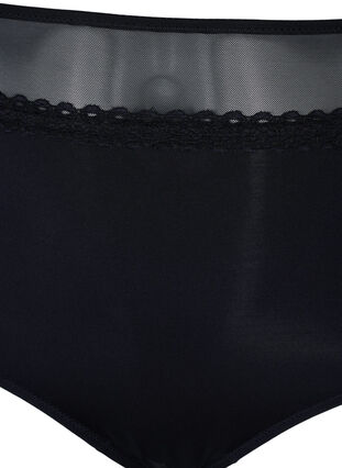 Zizzi Panty with mesh and extra high waist, Black, Packshot image number 2