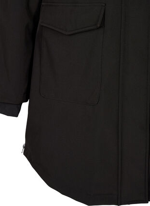 Zizzi Hydrofobowa kurtka softshell z pikowana podszewka, Black, Packshot image number 3