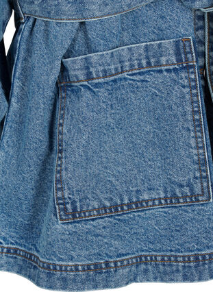 Zizzi Kurtka jeansowa z wiazanym paskiem, Blue Denim, Packshot image number 3