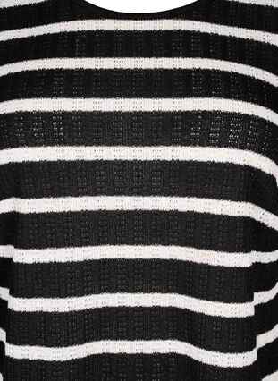 Zizzi Bluzka w paski z dlugimi rekawami, Black Sand Stripe, Packshot image number 2