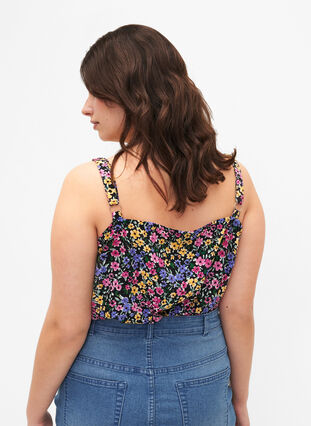 Zizzi Flash – top z nadrukiem, Multi Flower, Model image number 1