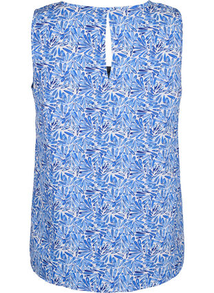 Zizzi FLASH – top bez rekawów z nadrukiem, White Blue AOP, Packshot image number 1