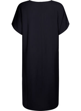 Zizzi Wiskozowa sukienka z dekoltem w szpic, Black, Packshot image number 1