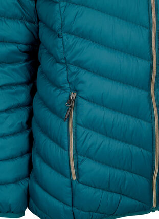 Zizzi Lekka kurtka z kapturem, Deep Teal, Packshot image number 3