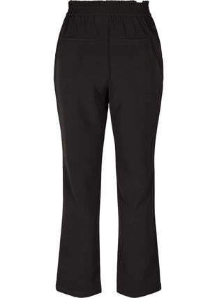 Zizzi Monochrome trousers with straight fit, Black, Packshot image number 1