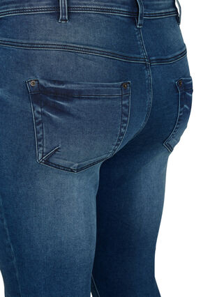 Zizzi Jeansy Amy nad kostke z suwakiem, Dark blue denim, Packshot image number 3