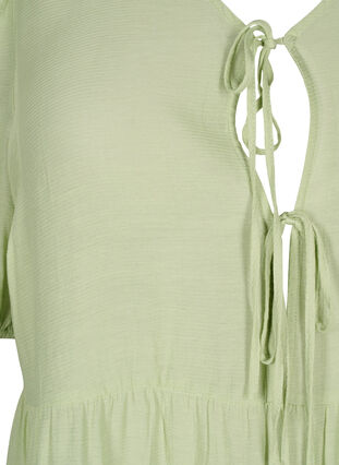 Zizzi Wiskozowa tunika o trapezowym kroju i z ozdobnym sznurowaniem, Foam Green, Packshot image number 2