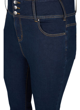 Zizzi Super slim Bea jeans with extra high waist, Unwashed, Packshot image number 2