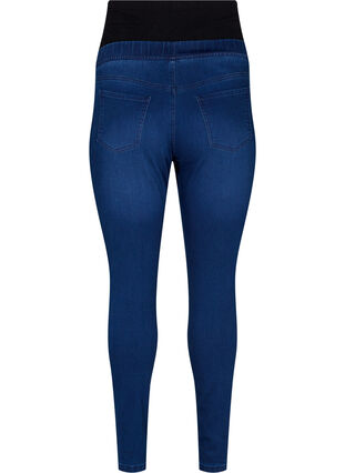 Zizzi Ciazowe jegginsy z mieszanki bawelny, Dark blue denim, Packshot image number 1