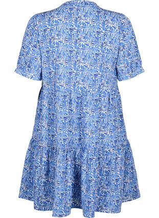 Zizzi FLASH – sukienka trapezowa z nadrukiem, White Blue AOP, Packshot image number 1