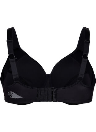 Zizzi CORE, HIGH SUPPORT WIRE BRA – Biustonosz sportowy z fiszbinami, Black, Packshot image number 1