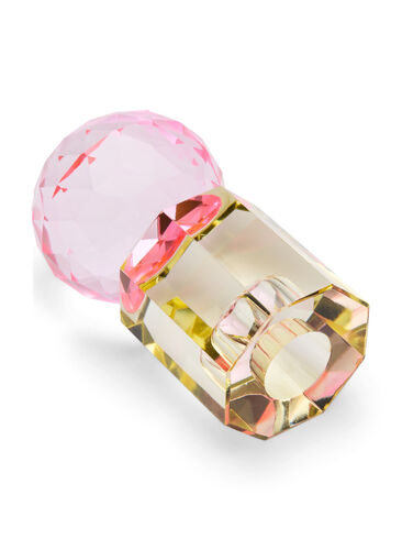 Zizzi Crystal candle holder, Lysegul/Pink, Packshot image number 1