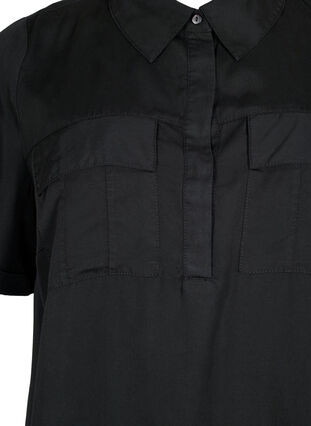 Zizzi  Tunika z krótkim rekawem z lyocellu (TENCEL™), Black, Packshot image number 2